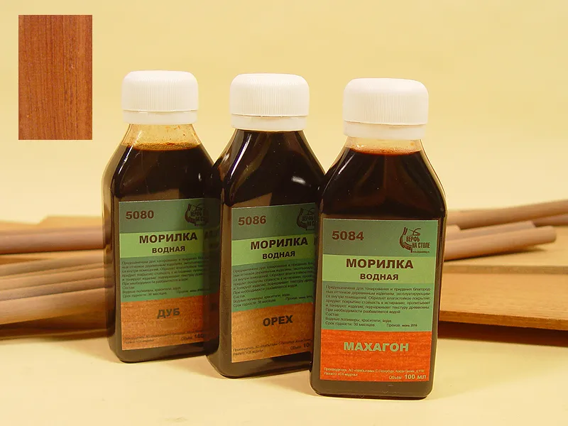 Водная морилка, махагон, 100 мл Водная морилка, махагон, 100 мл