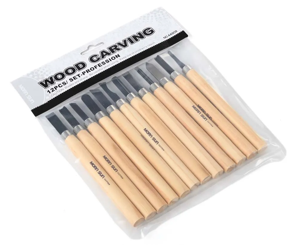 Набор резцов для резьбы по дереву, 12 штук