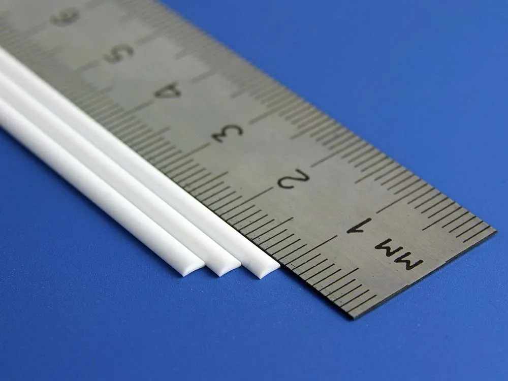 Пруток пластиковый полукруглый 2,5 мм, 3 шт/уп.