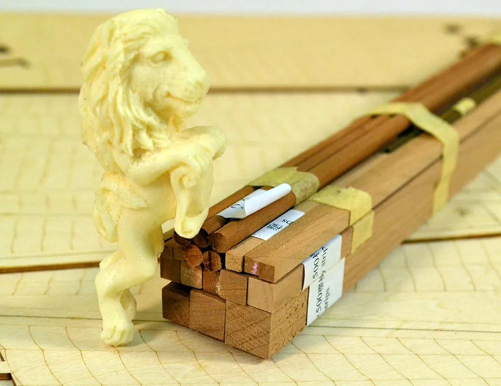 модель корабля для сборки Bonhomme Richard 1779 версия вишня-груша