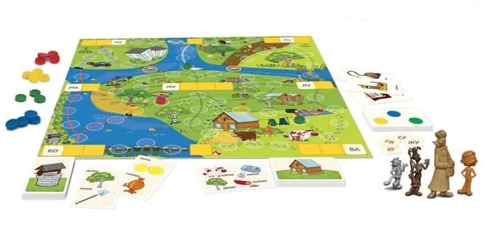 Настольная игра: Простоквашино.Читаем по слогам. Настольная игра: Простоквашино.Читаем по слогам.