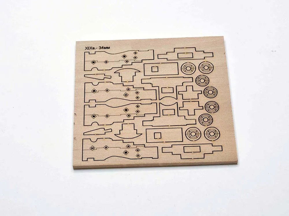 Станок для пушки XIX век, 34 мм, 2 шт, масштаб 1:48