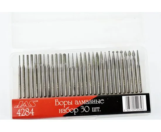 Боры алмазные, набор 30 шт., Lux Боры алмазные, набор 30 шт., Lux