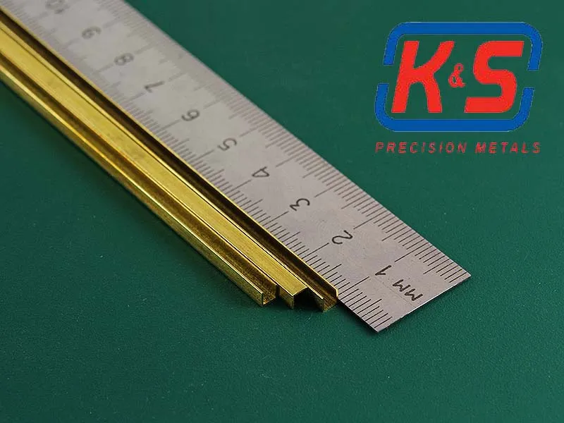 C-профиль латунный 3,2 мм, 1 шт