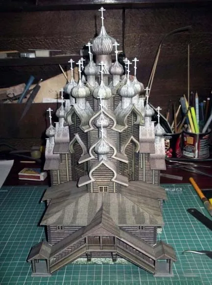 Модель из бумаги Церковь "Православный Храм Кижи"