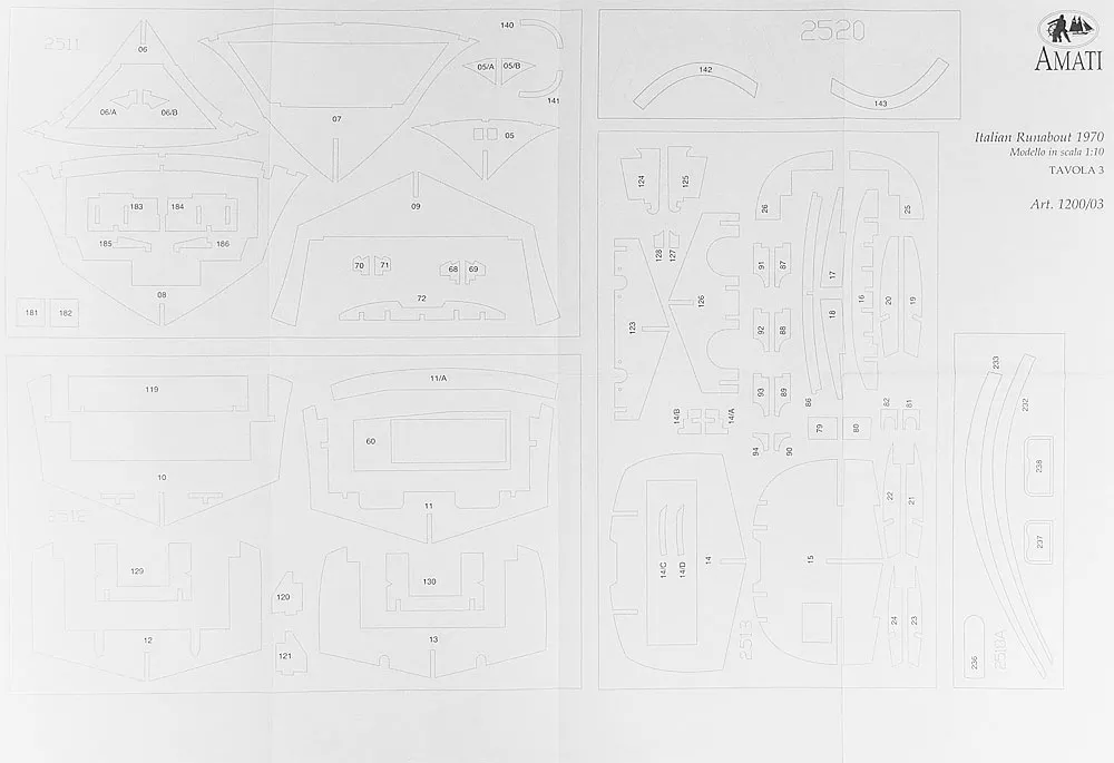 Чертеж гоночной лодки Runabout Чертеж гоночной лодки Runabout