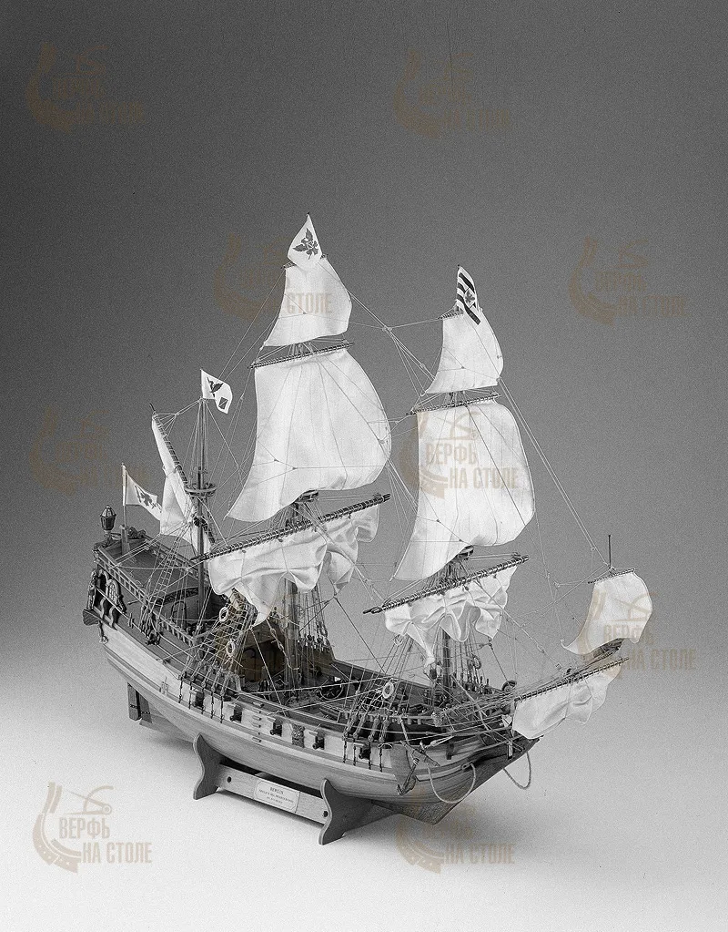 Чертеж фрегата Berlin, масштаб 1:40