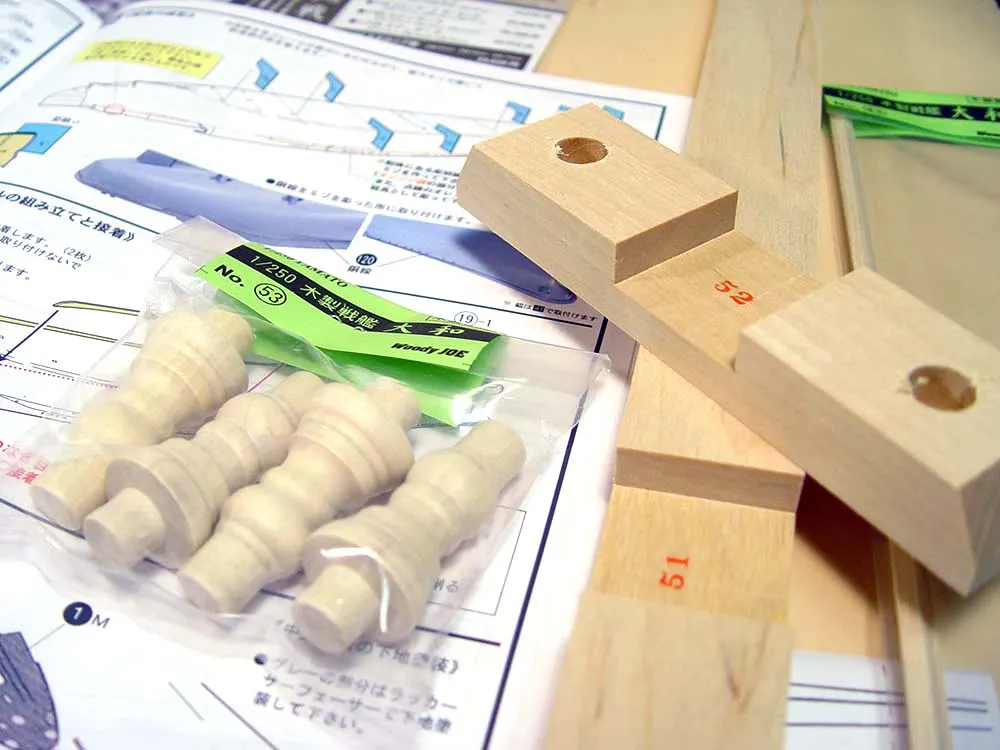 деревянная модель корабля Yamato