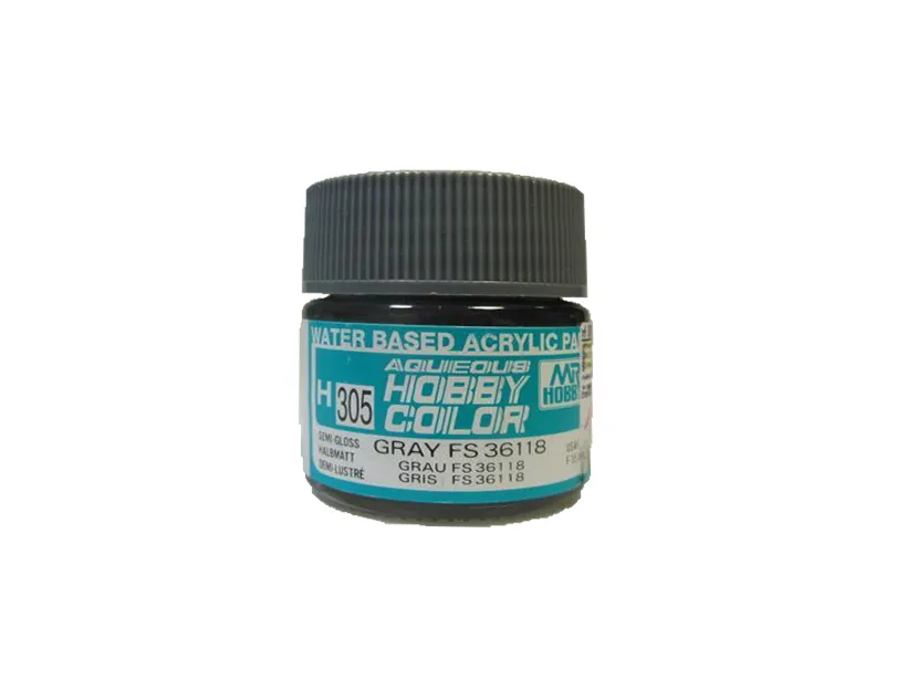 Краска Mr Hobby, акриловая, серая FS36118 полуглянцевая, H 305, 10 мл