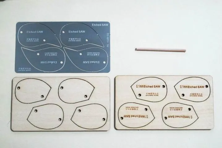 Сверхтонкие фигурные пилки 0,1 мм, 4 шт