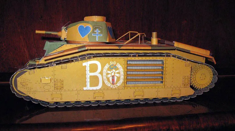 Модель из бумаги тяжелый танк B-1