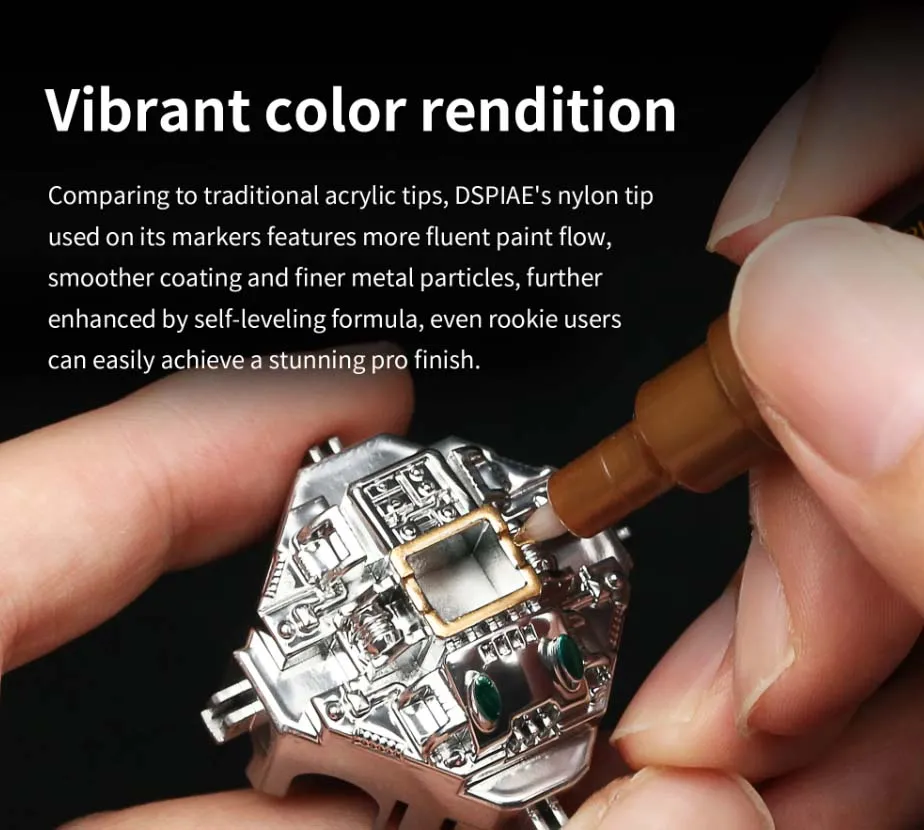 Маркер суперметаллик, диаметр 0,5 и 2 мм, цвет серебристый хром Маркер суперметаллик, диаметр 0,5 и 2 мм, цвет серебристый хром