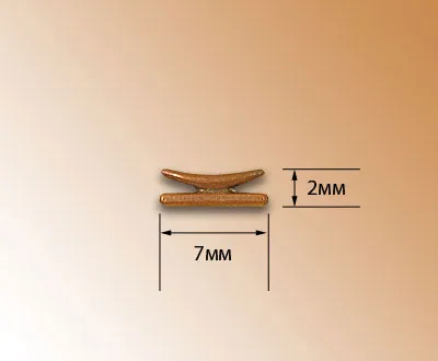 Утка, металл под бронзу, 7 мм, 2 шт