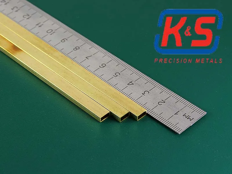 Прямоугольная латунная трубка 2,4х4,8 мм, 1 шт