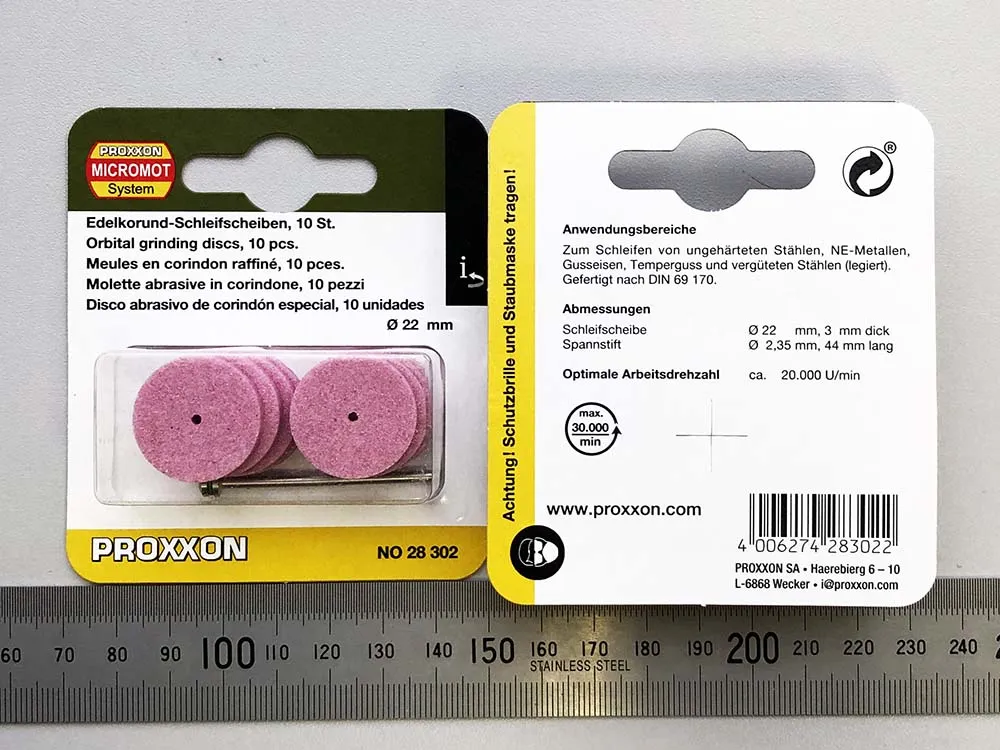 Корундовые шлифовальные диски Proxxon, 10 шт Корундовые шлифовальные диски Proxxon, 10 шт