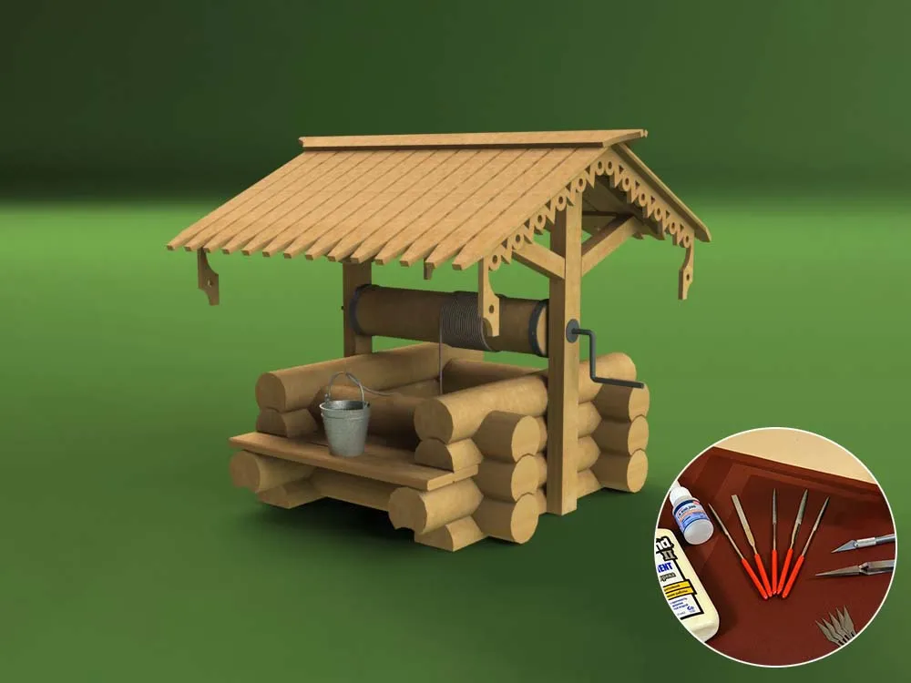 Колодец, 74 детали + (Расширенный набор для сборки) Колодец, 74 детали + (Расширенный набор для сборки)