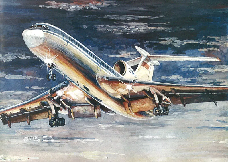 Модель из картона Пассажирский самолет Модель из картона Пассажирский самолет