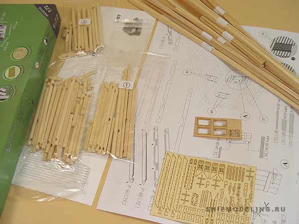 Сторожевой домик, XIX век, 547 деталей + (Стартовый набор инструментов) Сторожевой домик, XIX век, 547 деталей + (Стартовый набор инструментов)