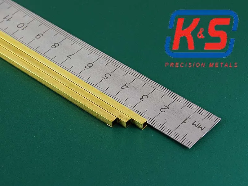 Квадратная латунная трубка 3,2х0,36 мм, 1 шт