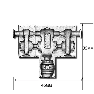 Современная электрическая двойная лебедка, металл, 35х46 мм Современная электрическая двойная лебедка, металл, 35х46 мм