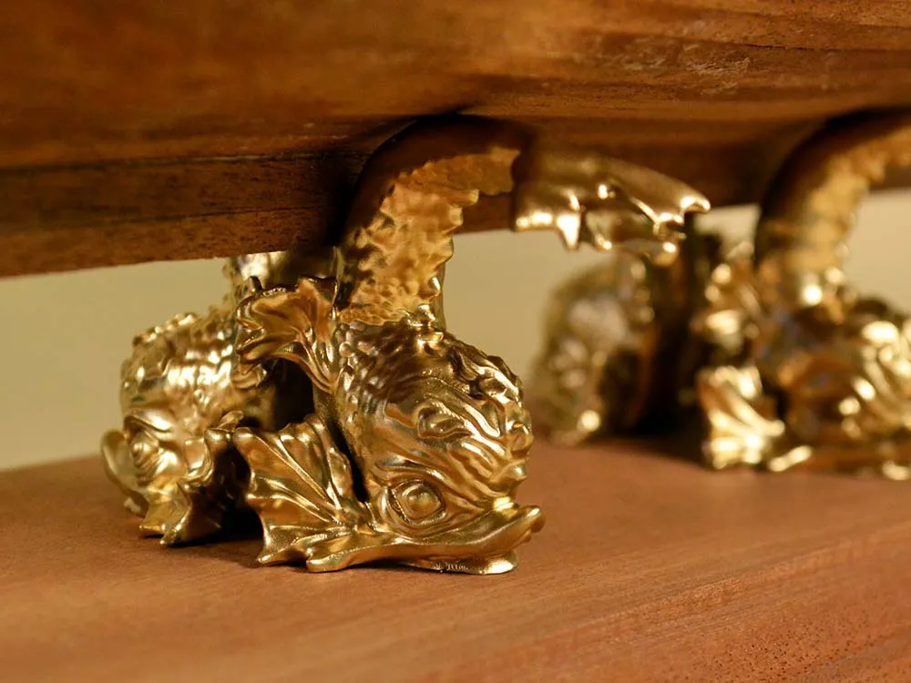 Держатели "Рыба-Кит" под золото, 50 мм, 4 шт Держатели "Рыба-Кит" под золото, 50 мм, 4 шт