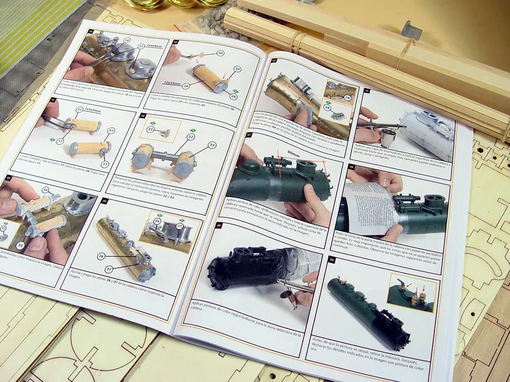 Модель паровоза PACIFIC 231 + (Полный набор инструментов, клея и краски) Модель паровоза PACIFIC 231 + (Полный набор инструментов, клея и краски)