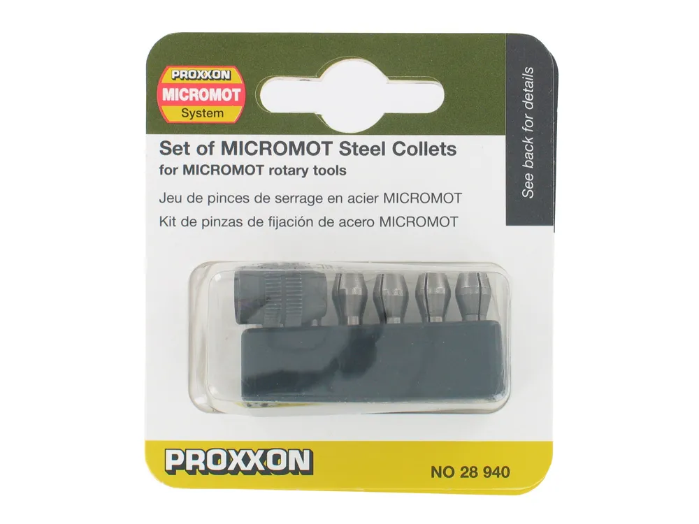 Стальные цанги Proxxon, 6 шт 28940 Стальные цанги Proxxon, 6 шт 28940