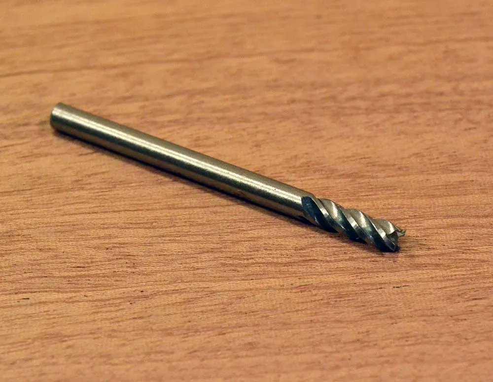 Фреза концевая четырехзаходная, 3 мм