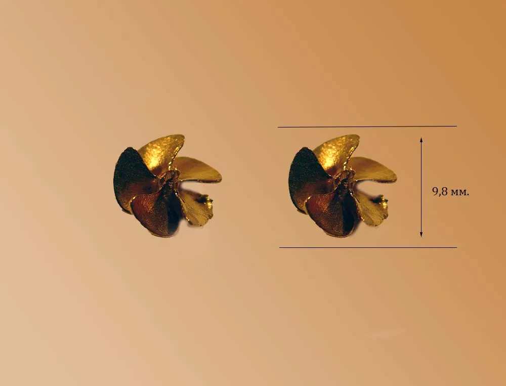 Винт 5-лопастной на современный флот, латунь, 9,8 мм, 2 шт