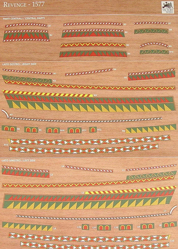 Чертеж галеона Revenge 1577