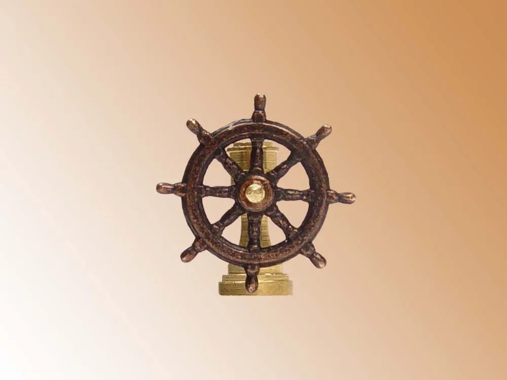 Штурвал с основанием, метал, 14 мм