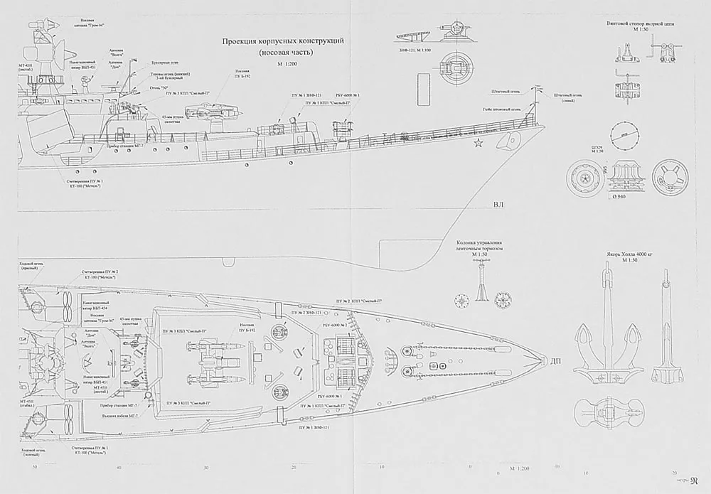 Чертеж БПК пр. 1134Б Петропавловск Чертеж БПК пр. 1134Б Петропавловск