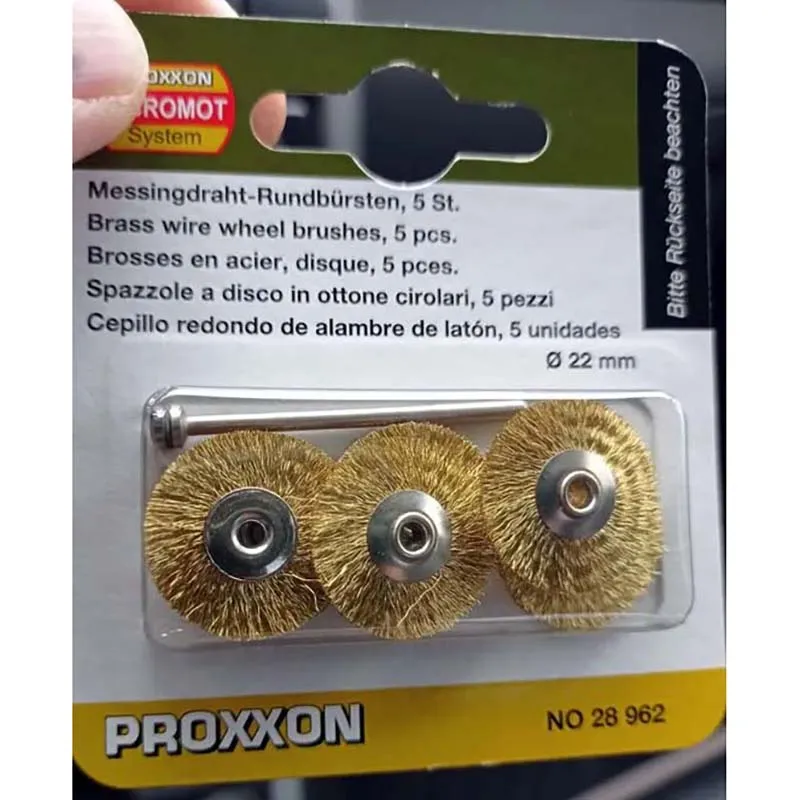 Набор латунных щёток Proxxon 22 мм, 5 шт Набор латунных щёток Proxxon 22 мм, 5 шт