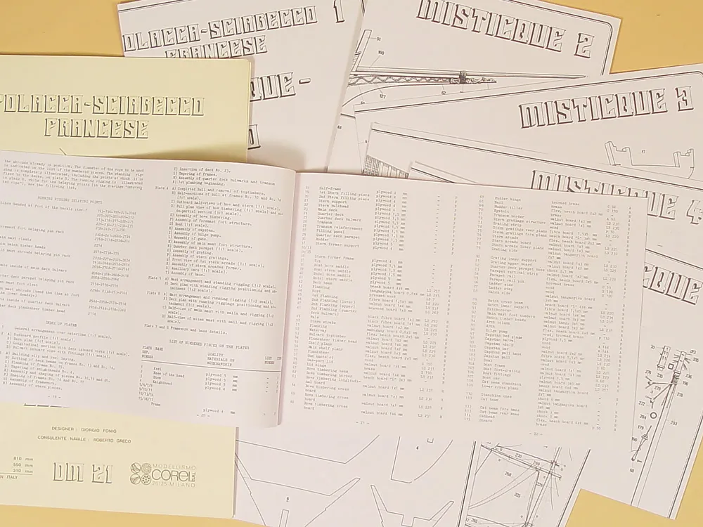 Чертеж корабля Mystique, масштаб 1:50