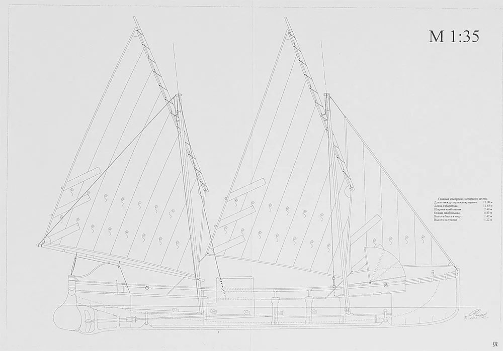 Чертеж катеров с крейсера Богатырь Чертеж катеров с крейсера Богатырь