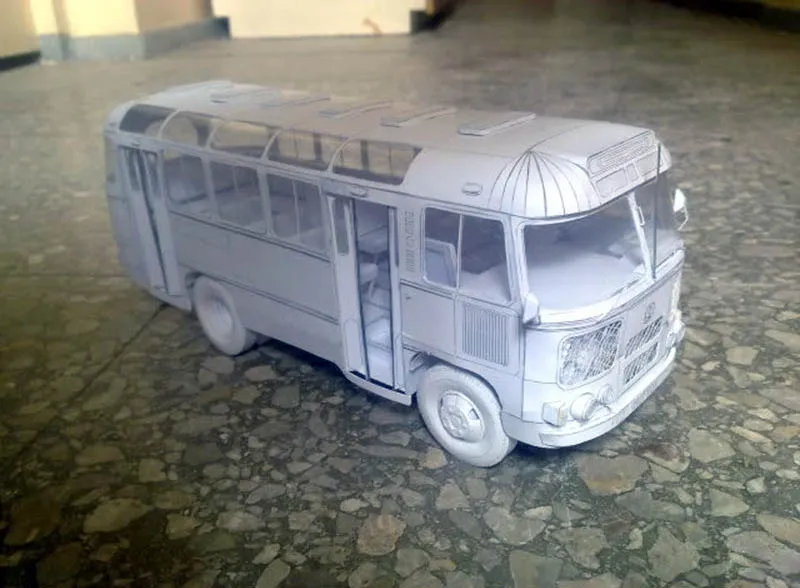 Модель из бумаги автобус Модель из бумаги автобус