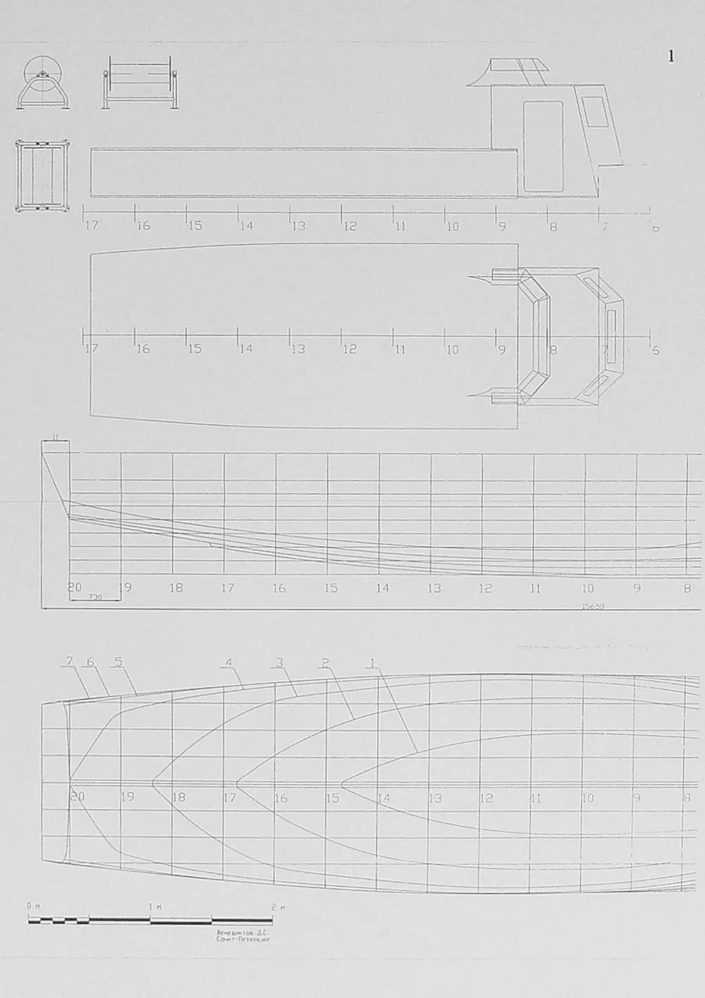 Чертеж катерного тральщика проекта 361Т Чертеж катерного тральщика проекта 361Т