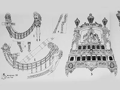 De L'Ambitieux (le trois-ponts de Tourville), 1680 + чертежи De L'Ambitieux (le trois-ponts de Tourville), 1680 + чертежи