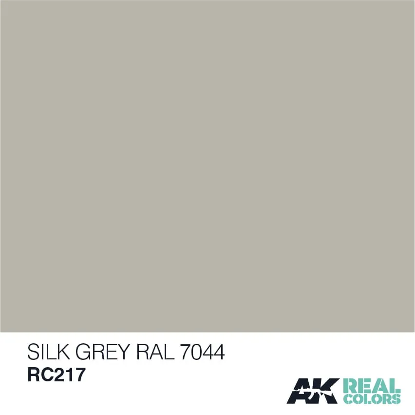 Краска AK Interactive, акриловая SEIDENGRAU-SILK GREY RAL 7044 / серый шелк, 10 мл Краска AK Interactive, акриловая SEIDENGRAU-SILK GREY RAL 7044 / серый шелк, 10 мл
