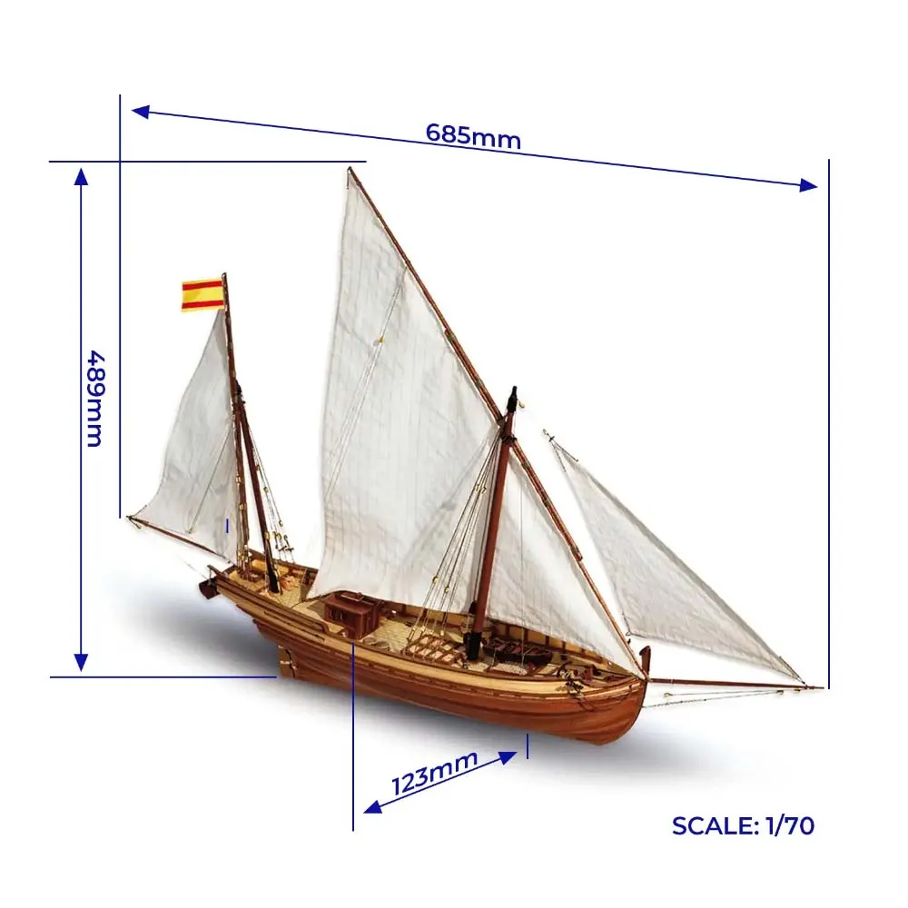 Фелюга San Juan (Сан Хуан) + (Полный набор инструментов, клея и краски)