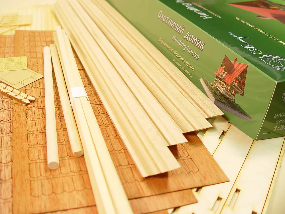 Охотничий домик с подсветкой, 3580 деталей