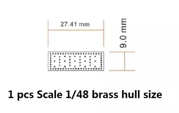 Медная обшивка 27.4х9 мм, 500 шт, масштаб 1:48