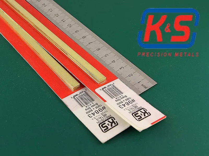 Полоска латунная 6х1 мм, 3 шт