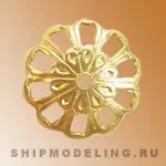 Декоративный элемент 10 мм, латунь, 10 шт