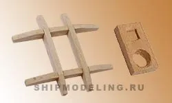 Салинг с эзельгофтом английского типа, орех, 32x34 мм