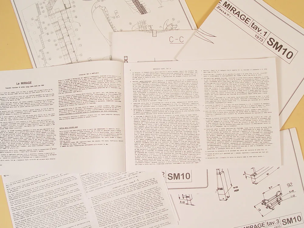 Чертеж корабля Mirage, масштаб 1:75