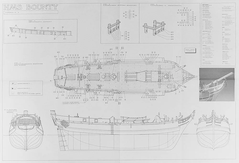 Чертеж корабля HMS Bounty