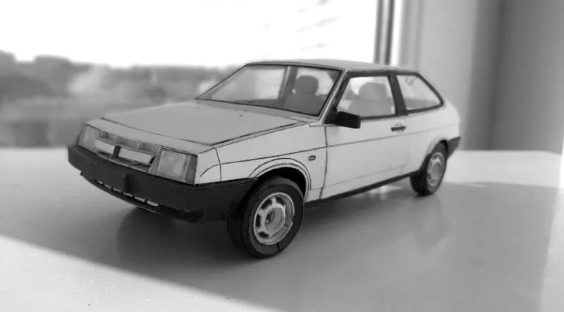 Модель из картона Автомобиль легковой (Восьмерка)