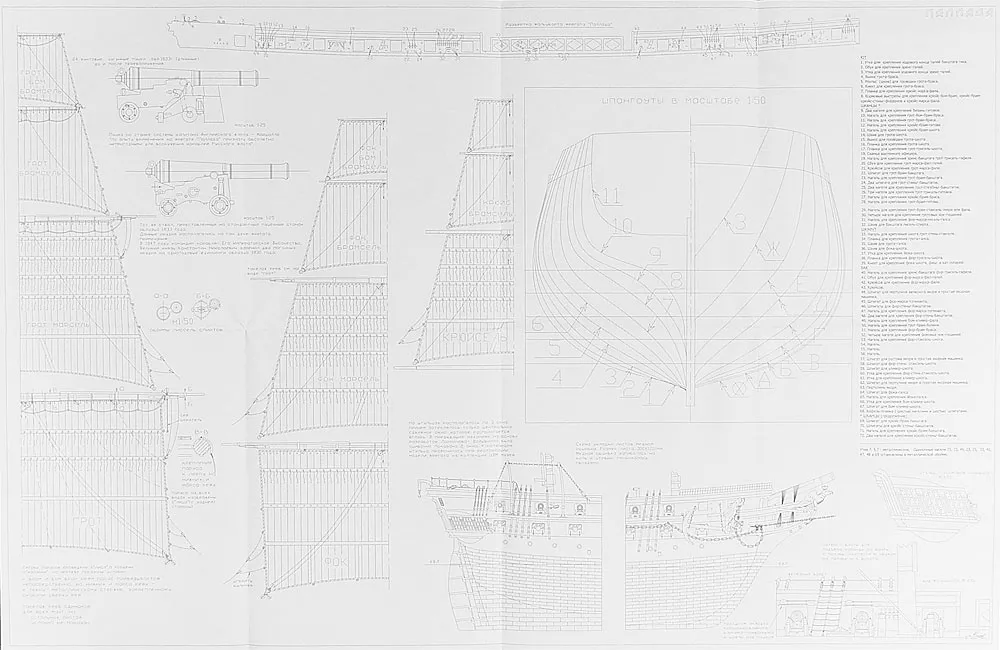 Чертеж фрегата "Паллада" Чертеж фрегата "Паллада"