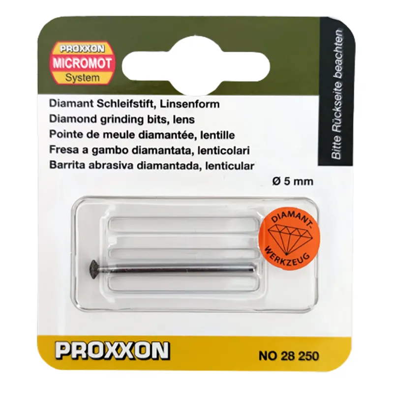 Бор с алмазным напылением Proxxon 5 мм в форме линзы Бор с алмазным напылением Proxxon 5 мм в форме линзы